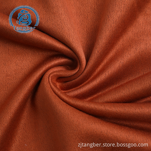 100% Polyester Knitted French Terry Faux Suede Fabric